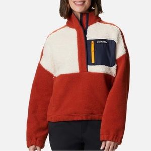 Colombia Lodge sherpa pullover fleece jacket